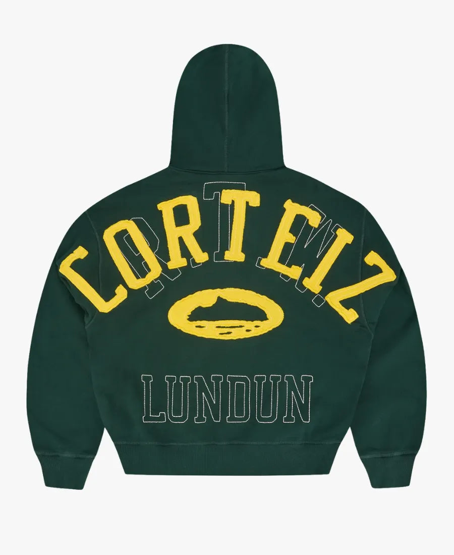 CorteizLundunStitchZipHoodieinGreen