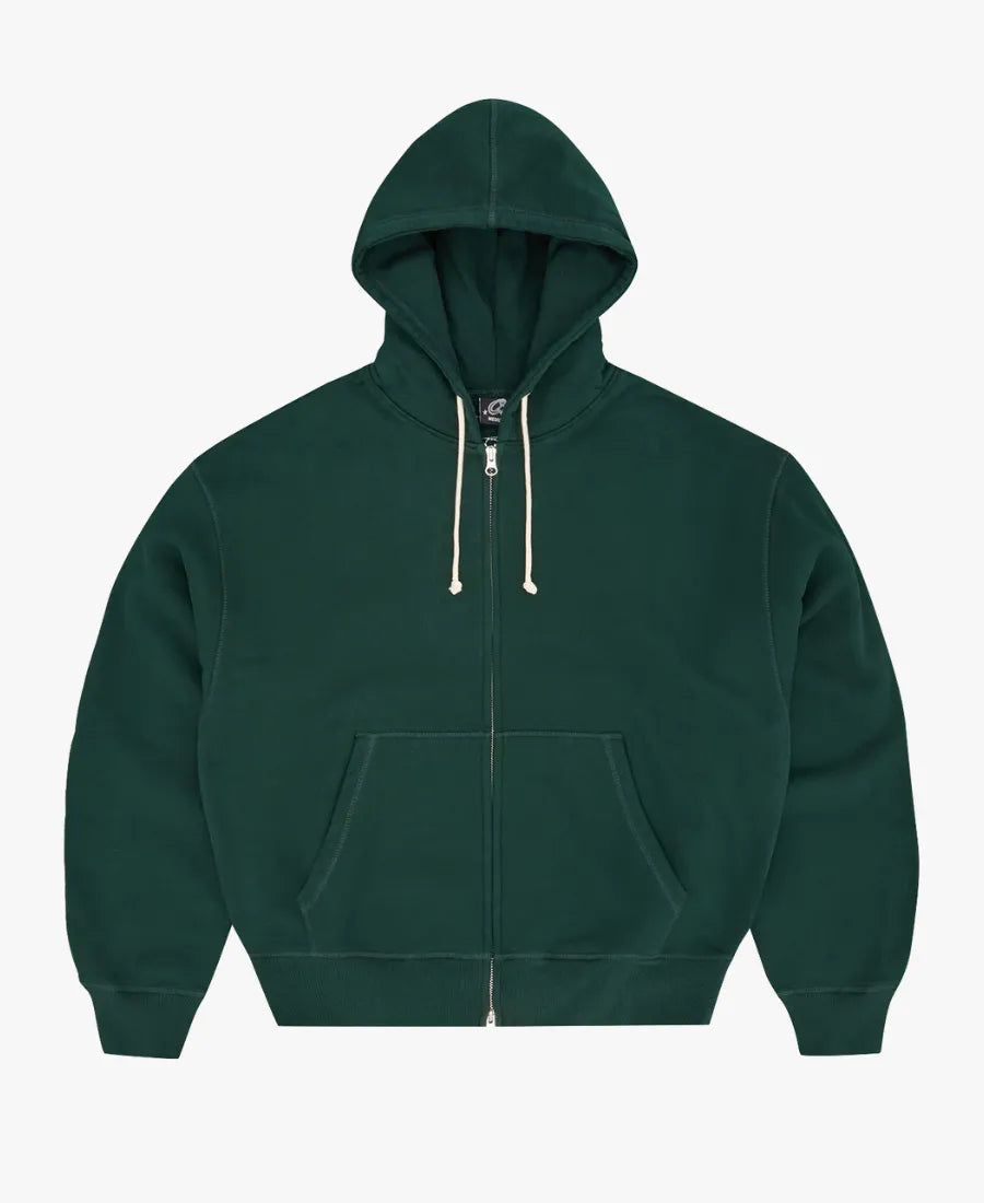 CorteizLundunStitch2026GreenZip-UpFleeceHoodie