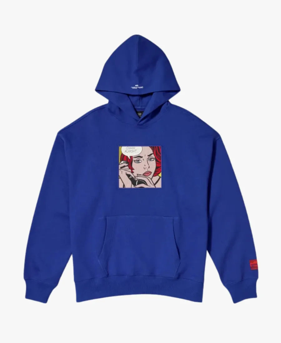 GapxLichtensteinWhitneyOhhhAlrightBlueFleeceHoodie